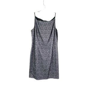 JONES New York Vintage Beaded Midi Dress Charcoal Plus Size 14